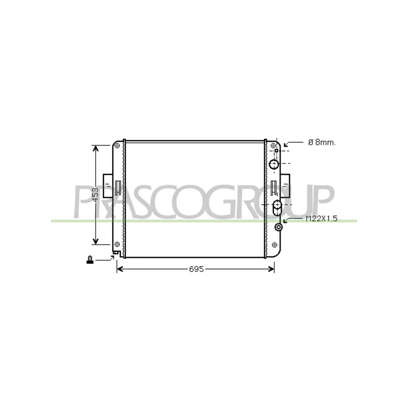 Radiateur, refroidissement du moteur PRASCO FT925R005
