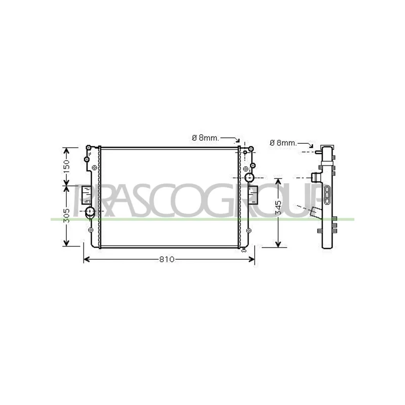 Radiateur, refroidissement du moteur PRASCO FT926R005
