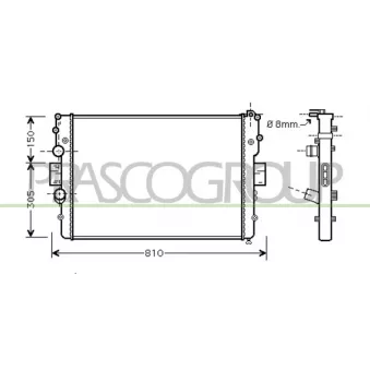 Radiateur, refroidissement du moteur PRASCO