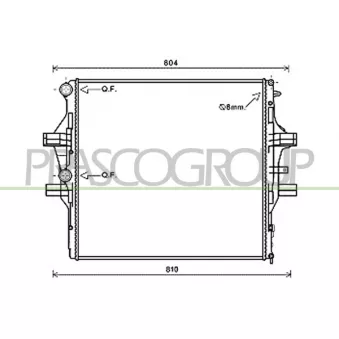 Radiateur, refroidissement du moteur PRASCO FT929R001