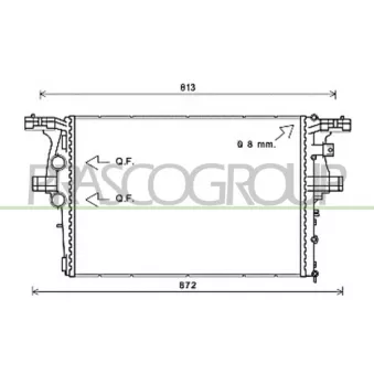 Radiateur, refroidissement du moteur PRASCO FT929R002