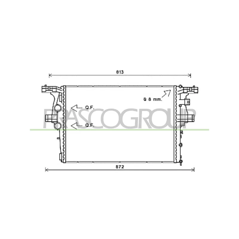 Radiateur, refroidissement du moteur PRASCO FT929R002