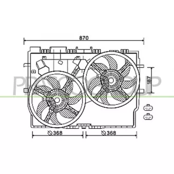 Ventilateur, refroidissement du moteur PRASCO FT930F001