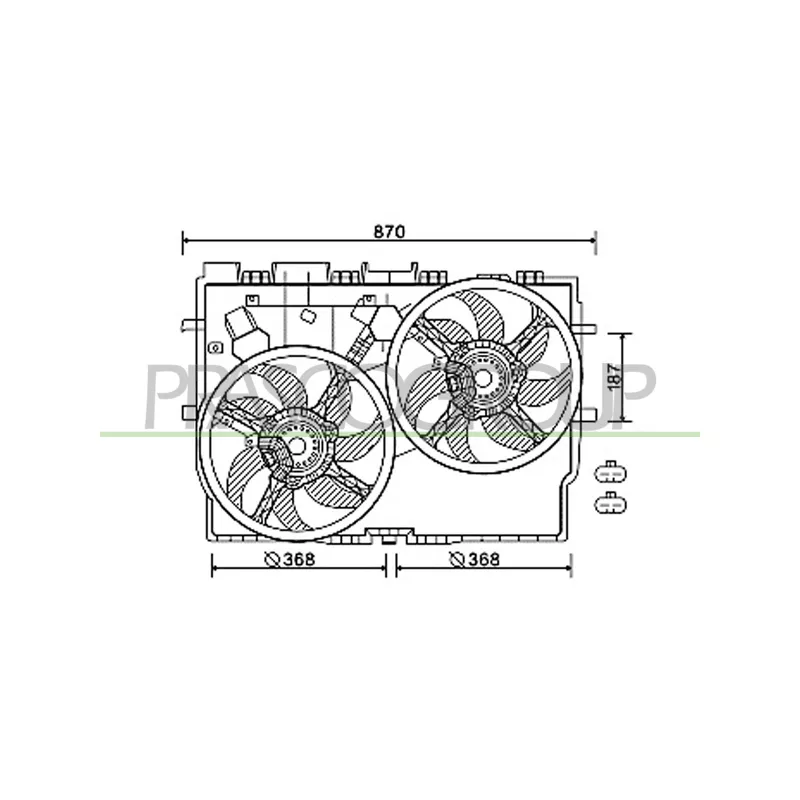 Ventilateur, refroidissement du moteur PRASCO FT930F001