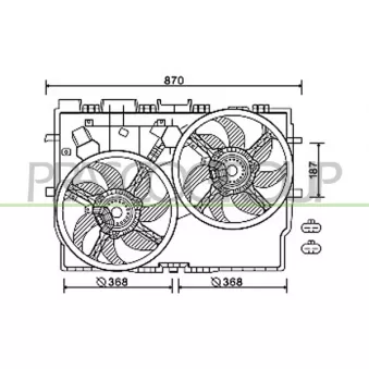 Ventilateur, refroidissement du moteur PRASCO FT930F002