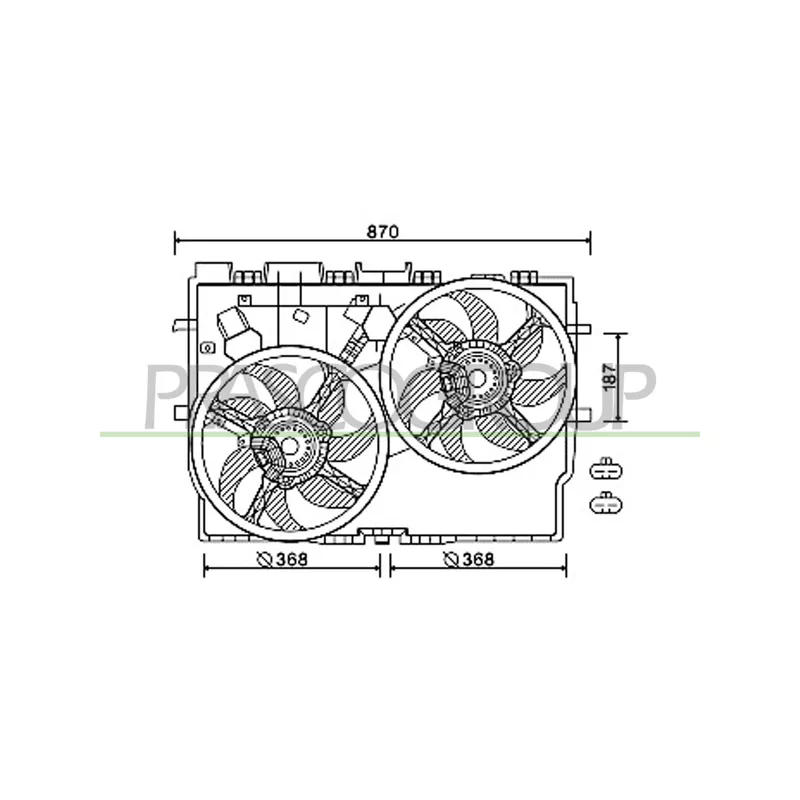 Ventilateur, refroidissement du moteur PRASCO FT930F002