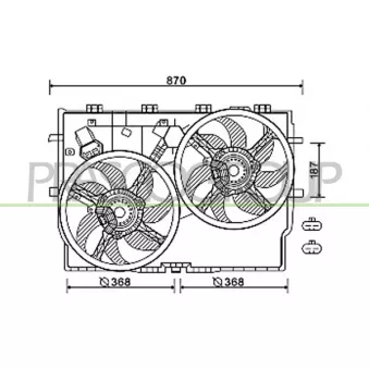 Ventilateur, refroidissement du moteur PRASCO FT930F004