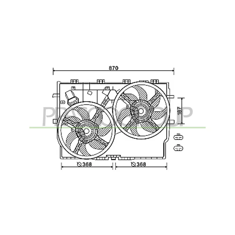 Ventilateur, refroidissement du moteur PRASCO FT930F004
