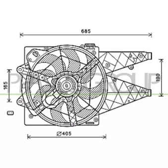 Ventilateur, refroidissement du moteur PRASCO FT930F007