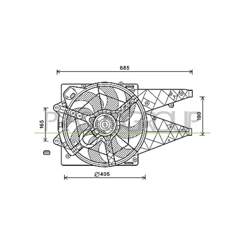 Ventilateur, refroidissement du moteur PRASCO FT930F008