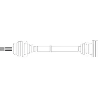 Arbre de transmission avant droit GENERAL RICAMBI AU3018