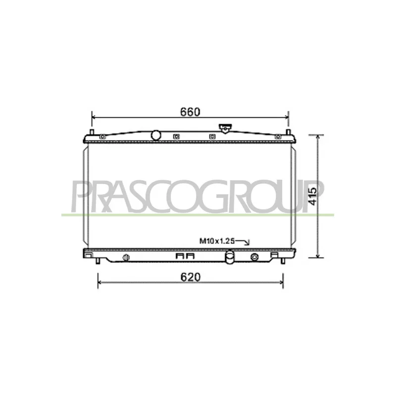 Radiateur, refroidissement du moteur PRASCO HD010R001