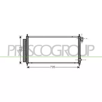 Condenseur, climatisation PRASCO HD322C001