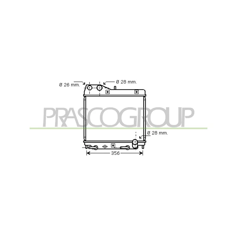 Radiateur, refroidissement du moteur PRASCO HD322R001