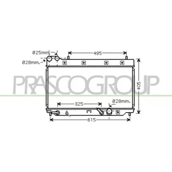 Radiateur, refroidissement du moteur PRASCO HD322R002