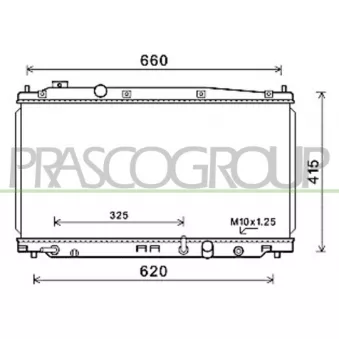 Radiateur, refroidissement du moteur PRASCO HD326R001