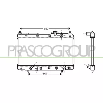 Radiateur, refroidissement du moteur PRASCO HD820R001