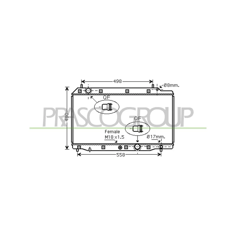 Radiateur, refroidissement du moteur PRASCO HD826R001