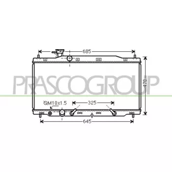 Radiateur, refroidissement du moteur PRASCO HD828R004