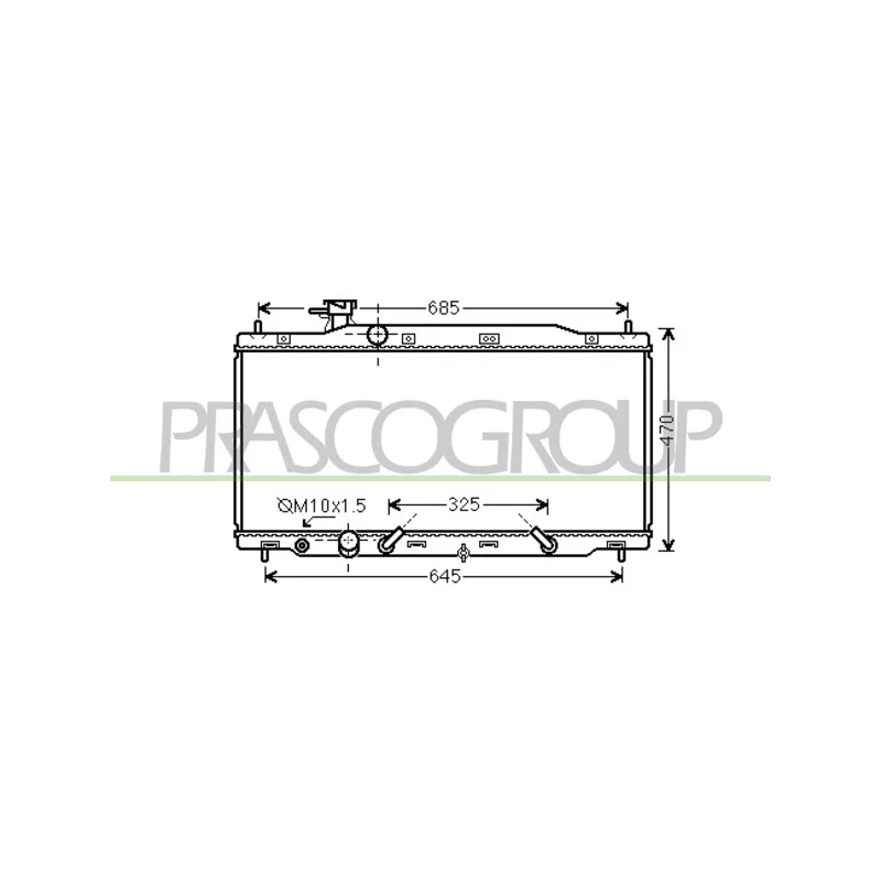 Radiateur, refroidissement du moteur PRASCO HD828R004