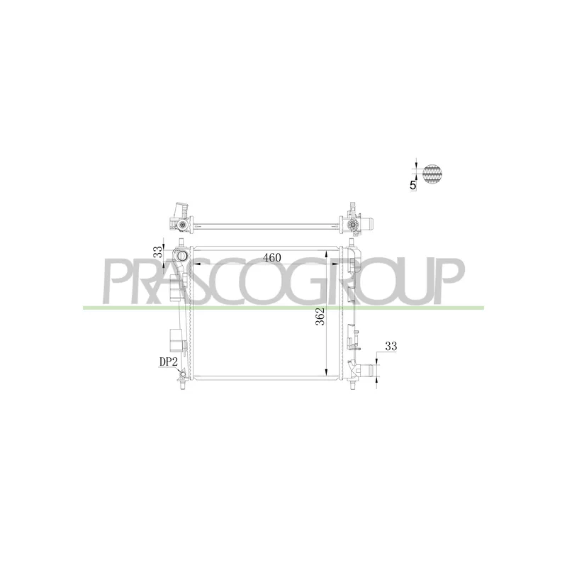 Radiateur, refroidissement du moteur PRASCO HN004R001