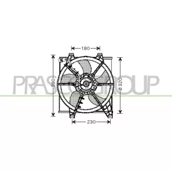 Ventilateur, refroidissement du moteur PRASCO HN016F001