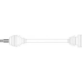 Arbre de transmission avant gauche GENERAL RICAMBI AU3202