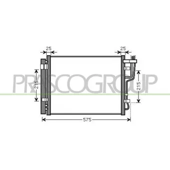 Condenseur, climatisation PRASCO HN040C002