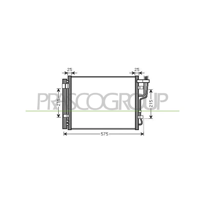 Condenseur, climatisation PRASCO HN040C002