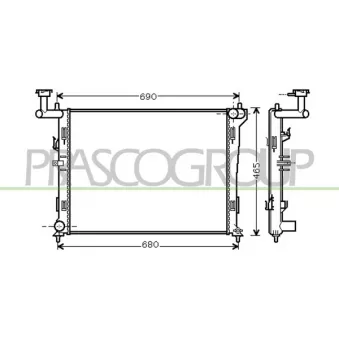 Radiateur, refroidissement du moteur PRASCO HN040R001