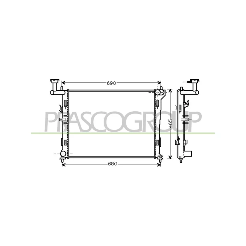 Radiateur, refroidissement du moteur PRASCO HN040R001