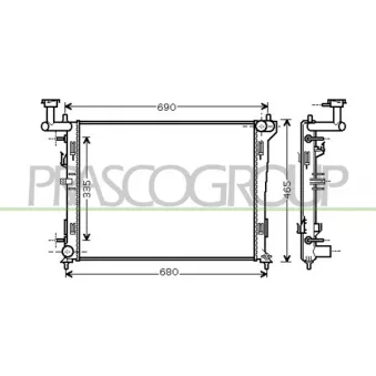 Radiateur, refroidissement du moteur PRASCO HN040R002