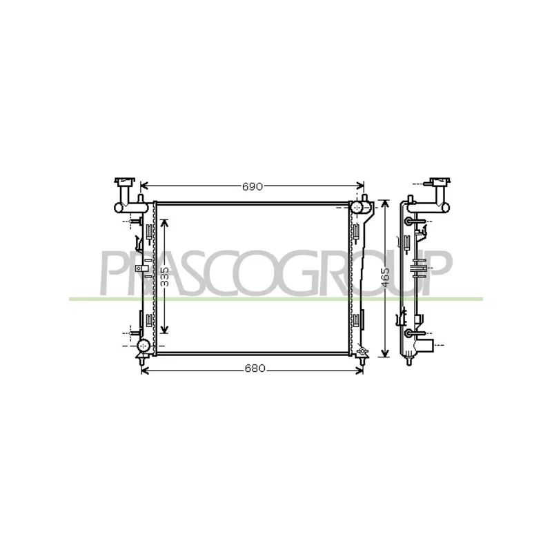 Radiateur, refroidissement du moteur PRASCO HN040R002