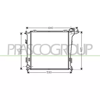 Radiateur, refroidissement du moteur PRASCO HN040R005
