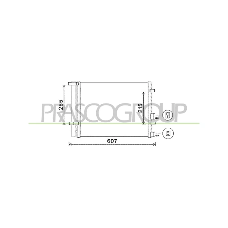 Condenseur, climatisation PRASCO HN200C001