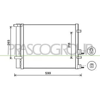 Condenseur, climatisation PRASCO HN200C002
