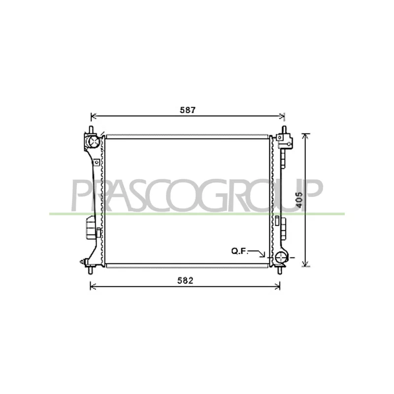 Radiateur, refroidissement du moteur PRASCO HN200R001