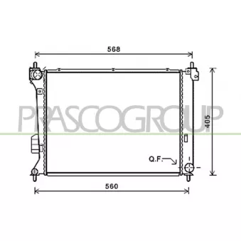 Radiateur, refroidissement du moteur PRASCO HN200R002