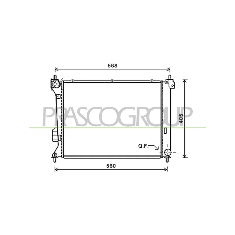 Radiateur, refroidissement du moteur PRASCO HN200R002