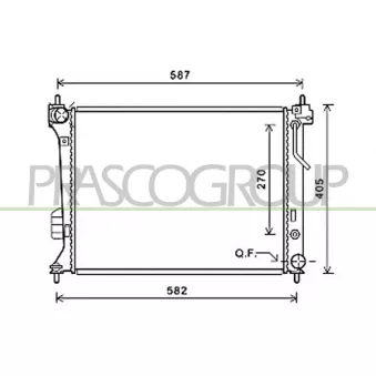 Radiateur, refroidissement du moteur PRASCO HN200R003