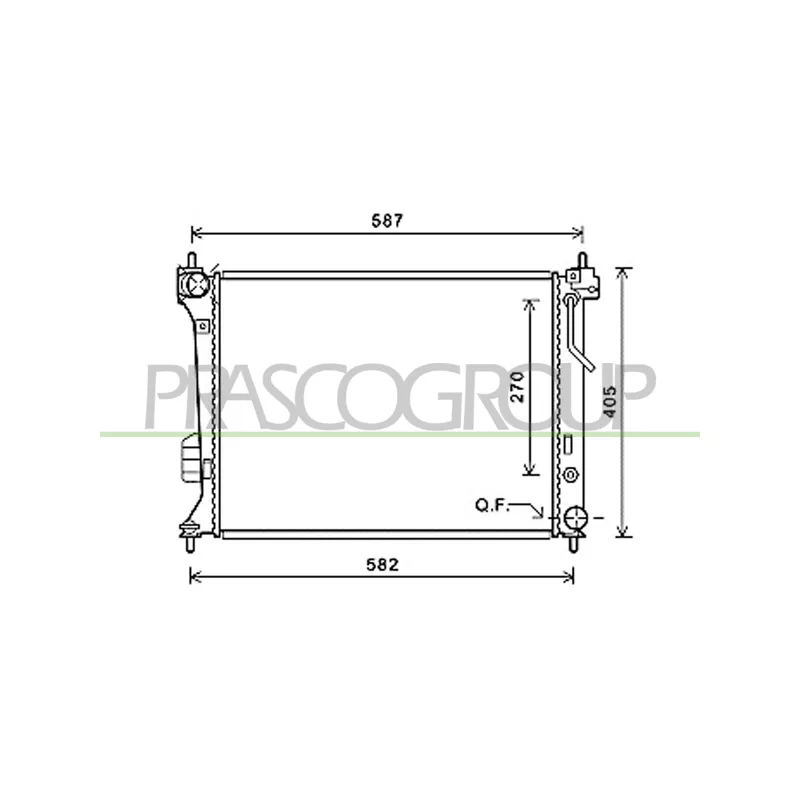 Radiateur, refroidissement du moteur PRASCO HN200R003