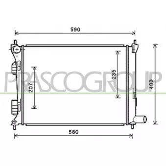 Radiateur, refroidissement du moteur PRASCO HN202R003