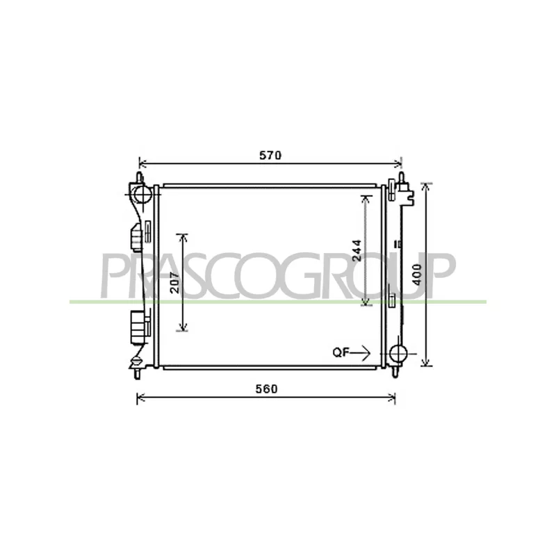 Radiateur, refroidissement du moteur PRASCO HN202R004