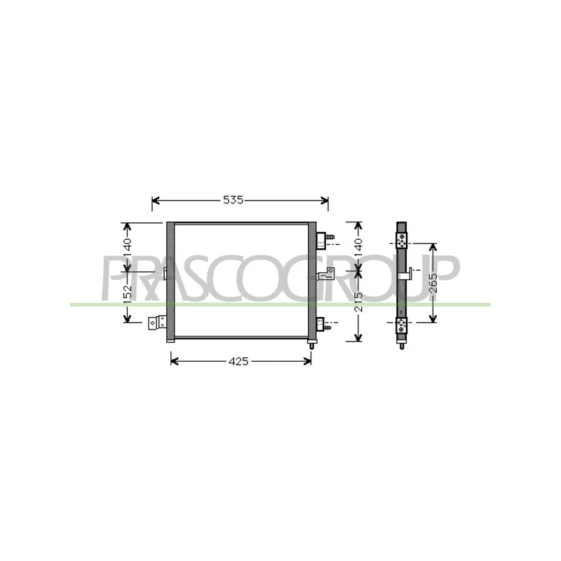 Condenseur, climatisation PRASCO HN320C001