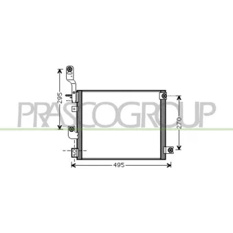Condenseur, climatisation PRASCO HN324C002