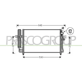 Condenseur, climatisation PRASCO HN330C001