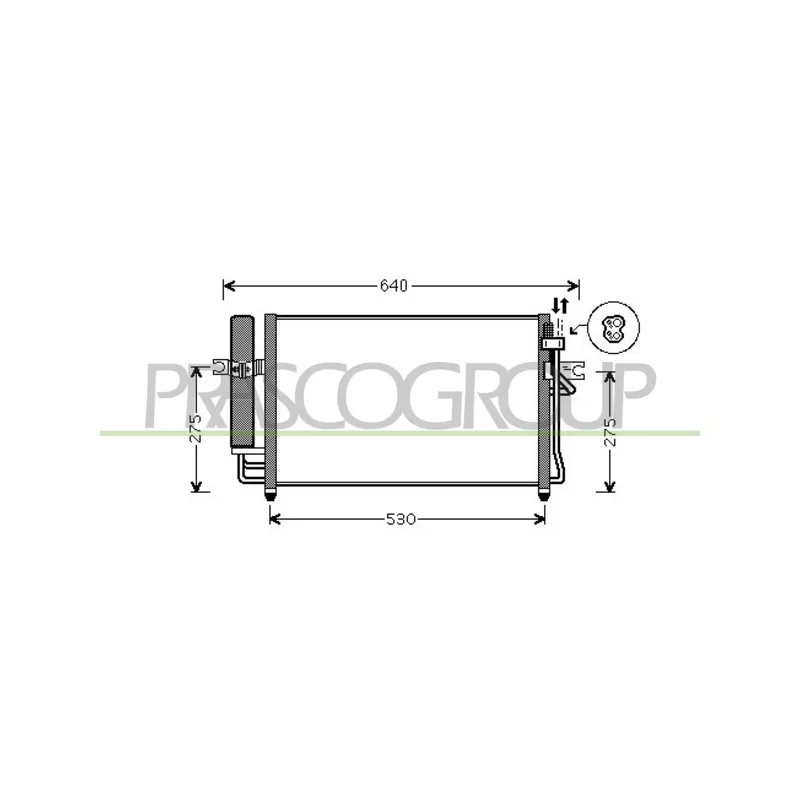 Condenseur, climatisation PRASCO HN330C001
