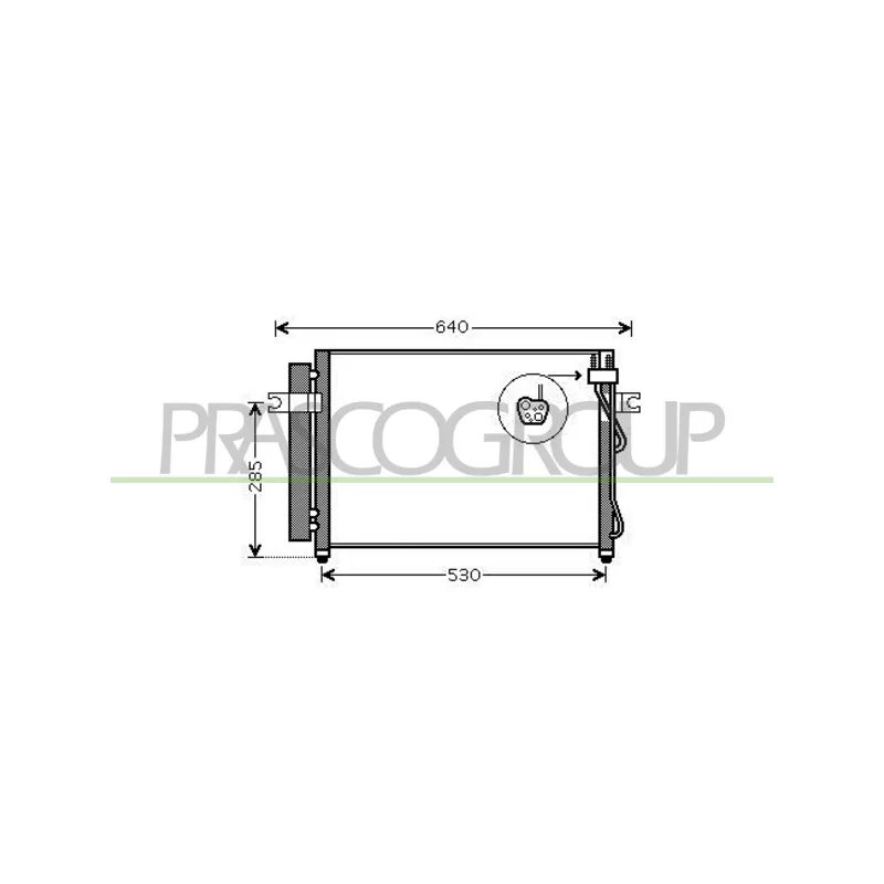Condenseur, climatisation PRASCO HN330C003