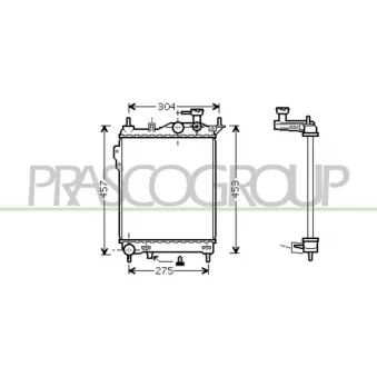 Radiateur, refroidissement du moteur PRASCO