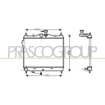 Radiateur, refroidissement du moteur PRASCO HN330R003